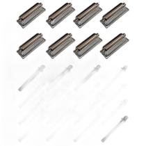 Kit 8 Canoas Tom Caixa Cromo 18.3 + 16 Parafusos 51 X 6Mm M6