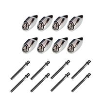 Kit 8 Canoas Tom Caixa Cromo 19.09 + 8 Parafusos 51 x 6mm M6