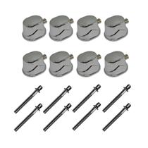 Kit 8 Canoas Tom Caixa Cromo 19.4 + 8 Parafusos 51 X 6Mm M6