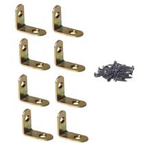 Kit 8 Cantoneira 2,5 cm Aço Para Móveis com Parafusos