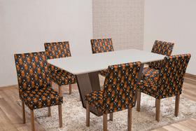 Kit 8 Capa De Cadeira Malha GEL Jantar Suplex Estampada Kit 8 Capa De Cadeira Malha GEL Jantar Suplex Estampada