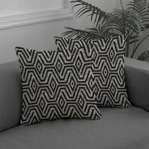 Kit 8 Capas de Almofada 45x45cm Jacquard C/ Zíper Decorativa para Sofá Sala