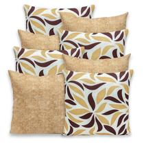 Kit 8 Capas de Almofada com Zíper Gorgurinho 40x40cm Lisa e Estampada