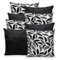 Kit 8 Capas de Almofada com Zíper Gorgurinho 40x40cm Lisa e Estampada