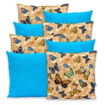 Kit 8 Capas de Almofada com Zíper Gorgurinho 40x40cm Lisa e Estampada