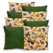 Kit 8 Capas de Almofada com Zíper Gorgurinho 40x40cm Lisa e Estampada