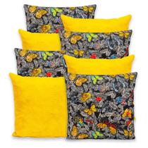 Kit 8 Capas de Almofada com Zíper Gorgurinho 40x40cm Lisa e Estampada Kit 8 Capas de Almofada com Zíper Gorgurinho 40x40cm Lisa e Estampada