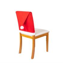 kit 8 Capas de Encosto para Cadeira de Natal em Veludo Gorro Noel