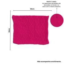Kit 8 Capas Para Almofada Em Tricot Arabesco 60X50Cm Pink