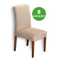 Kit 8 Capas Para Cadeira Em Veludo Matelado