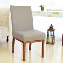 Kit 8 Capas para Cadeira Sala De Jantar Cinza Claro