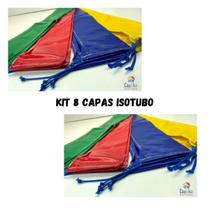 Kit 8 capas protetora colorida para hastes cama elástica