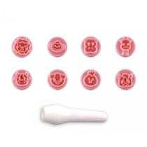 Kit 8 Carimbos para Doces Animais Rosa Bb Bluestar Kit 8 Carimbos para Doces Animais Rosa Bb Bluestar