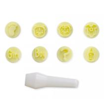 Kit 8 Carimbos para Doces Baby Amarelo Bluestar Kit 8 Carimbos para Doces Baby Amarelo Bluestar