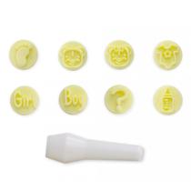Kit 8 Carimbos para Doces Baby Amarelo Bluestar Kit 8 Carimbos para Doces Baby Amarelo Bluestar
