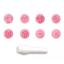 Kit 8 Carimbos para Doces Essenciais Rosa Bb Bluestar Kit 8 Carimbos para Doces Essenciais Rosa Bb Bluestar