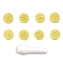 Kit 8 Carimbos para Doces Frutas Amarelo Bluestar