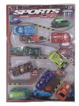 Kit 8 Carrinhos Fricção Carros Sport Car