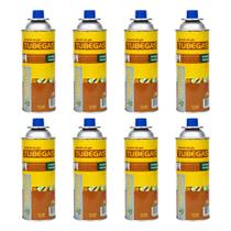Kit 8 Cartuchos Refil Tube Gás 227g Para Fogareiro Guepardo Kit 8 Cartuchos Refil Tube Gás 227g Para Fogareiro Guepardo