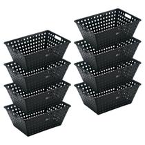 Kit 8 Cestas Caixas Organizadoras Gg 39x30x17 Amazenamento