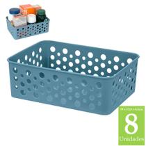 Kit 8 cestas organizadoras pequenas cestinho multiuso para quarto do bebê armário cozinha escritório
