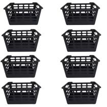 Kit 8 Cesto Multiuso Atenas Decorativo Pequeno 25x15,5x29,5 Arqplast Kit 8 Cesto Multiuso Atenas Decorativo Pequeno 25x15,5x29,5 Arqplast