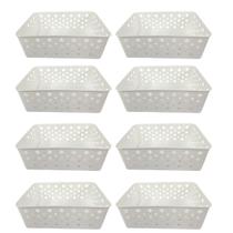 Kit 8 Cesto Multiuso Organizador Premium Branco123Organizei
