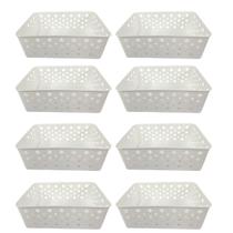 Kit 8 Cesto Multiuso Organizador Premium Branco123Organizei