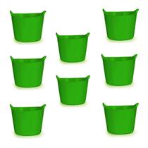 Kit 8 Cestos Balde Flexível C/Alça VERDE ESCURO 15L Fersil Kit 8 Cestos Balde Flexível C/Alça VERDE ESCURO 15L Fersil