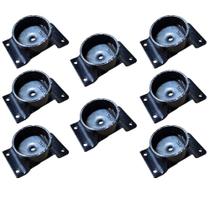 Kit 8 Chapinha Chapa Tubo Inclinada Preto - Mozzelar