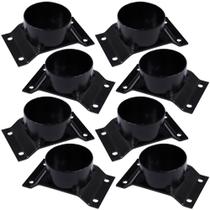 Kit 8 Chapinhas Chapa Elevada com Tubo Fixação Pés Palito Rosca 5/16 Preto G59 Kit 8 Chapinhas Chapa Elevada com Tubo Fixação Pés Palito Rosca 5/16 Preto G59