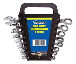 Kit 8 Chave Combinada Jogo 6 A 15 Aço Boca Fixa E Estrela