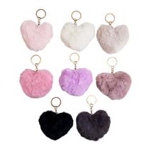Kit 8 Chaveiro Coração de Pelucia Dia dos Namorados Mães