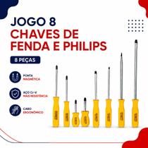 Kit 8 Chaves De Fenda E Chave Philips Ferramentas Startools Kit 8 Chaves De Fenda E Chave Philips Ferramentas Startools