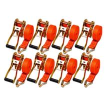 Kit 8 Cintas com Catraca para Amarração de Carga 5 Toneladas 9 Metros Muke Tools Kit 8 Cintas com Catraca para Amarração de Carga 5 Toneladas 9 Metros Muke Tools
