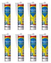 Kit 8 Cola Fixtudo Branco Quartzolit 400g Profissional