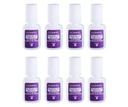 Kit 8 Cola Para Unhas Postiças Com Pincel 5g Profissional Salão de Beleza Dompel
