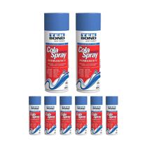 Kit 8 Cola Spray Permanente 500ml - Tekbond Kit 8 Cola Spray Permanente 500ml - Tekbond