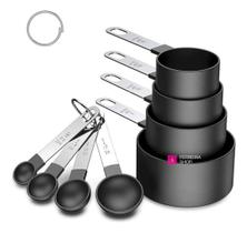 Kit 8 Colheres Medição Medidores Colher Copo Em Aço Inox