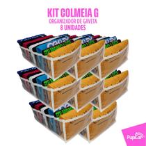 Kit 8 colmeias organizadoras g (10x25x35) para camisetas 8g - pupilar