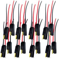 Kit 8 Conector 2 Vias Com Fio 1,5mm Chicote Plug Para Caixa