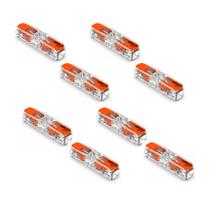 Kit 8 Conector Emenda 4mm C/2 PCS Wago 6691172 Conexao Autom