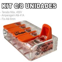 Kit 8 Conector Wago Emenda 5 Fios Mod. 221-615