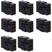 Kit 8 Conectores 6 Vias Macho E Femea Espadão/faston Em Aço