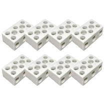 Kit 8 Conectores De Porcelana Cerâmica Chuveiro Tripolar10mm