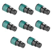 Kit 8 Conectores Xlr Fêmea Rotativo Low Profile LP3F Santo Angelo