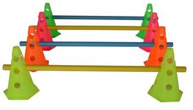 Kit 8 Cones 23 Cm C/Barreiras Funcional Circuito Agilidade