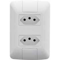 Kit 8 Conjunto 4x2 2 Tomadas 2p+t Tramontina Aria 10a 250v Branco Kit 8 Conjunto 4x2 2 Tomadas 2p+t Tramontina Aria 10a 250v Branco