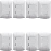 Kit 8 Conjunto Aria 4x2 2 Interruptores Paralelo 6A 250v