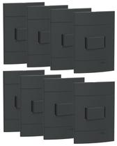 Kit 8 conjunto de interruptores simples cor grafite 10a 250v schneider Kit 8 conjunto de interruptores simples cor grafite 10a 250v schneider
